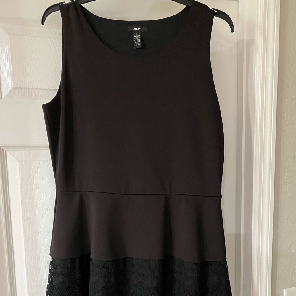 Little black dress sleeveless with ruffle skirt